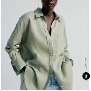 Zara button down shirt NWOT LARGE
